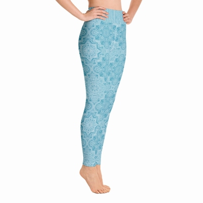 Astrid High Waist Leggings - Turquoise