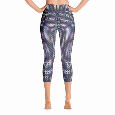 Disco Dot High Waist Capri Leggings