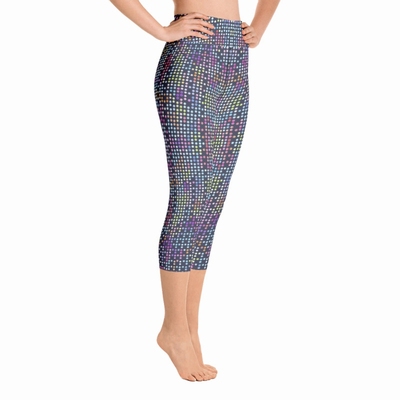 Disco Dot High Waist Capri Leggings