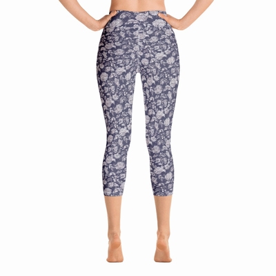 Mini Print Batik High Waist Capri Leggings