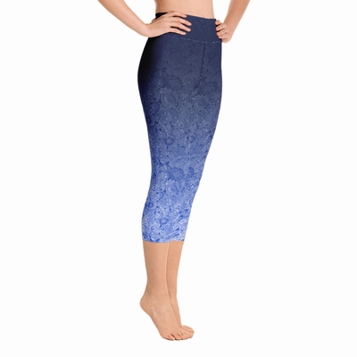 Flo High Waist Capri Leggings - Blue