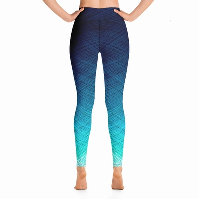 Odyssey High Waist Leggings - Ocean Blue