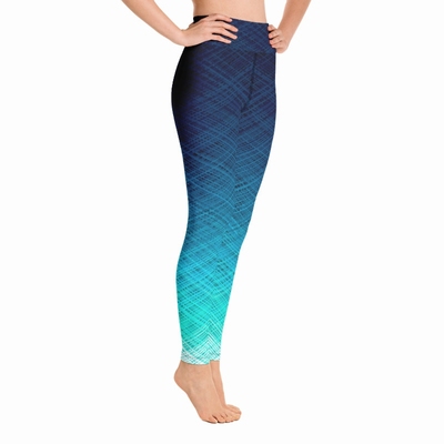 Odyssey High Waist Leggings - Ocean Blue