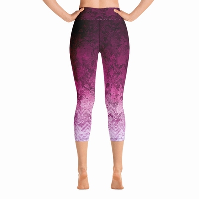 Grace High Waist Capri Leggings - Pink