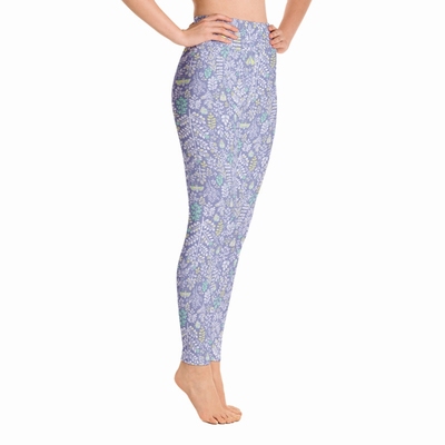 Love Bugs High Waist Leggings - Lilac