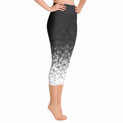 Black Star High Waist Capri Leggings