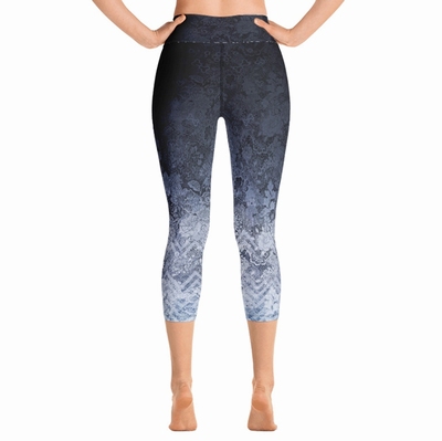 Grace High Waist Capri Leggings - Petrol Blue