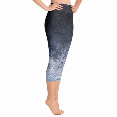 Grace High Waist Capri Leggings - Petrol Blue