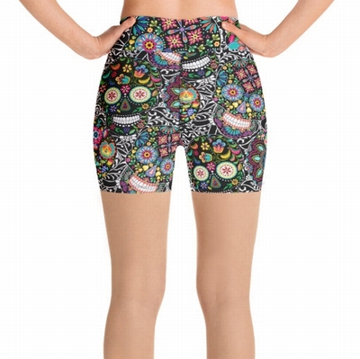 Skull High Waist Shorts