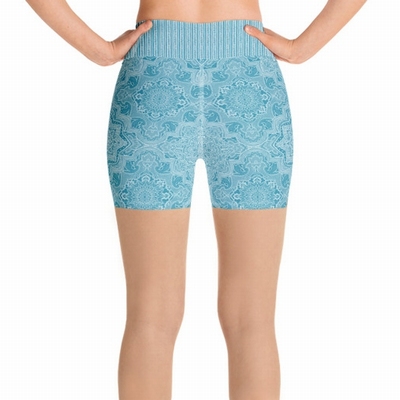 Astrid High Waist Shorts Turquoise