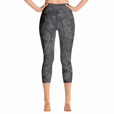 Miki High Waist Capri Leggings - Grey