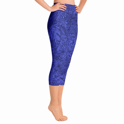 Tallulah High Waist Capri Leggings - Electric Blue