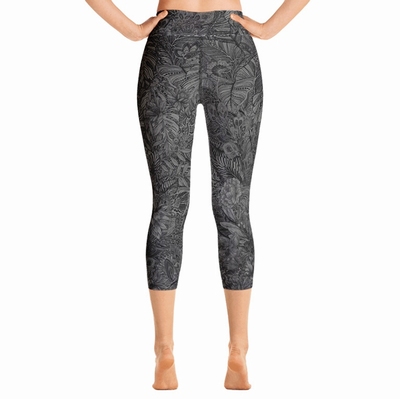 Tallulah High Waist Capri Leggings - Grey