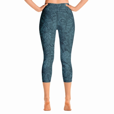 Tallulah High Waist Capri Leggings - Sea Green