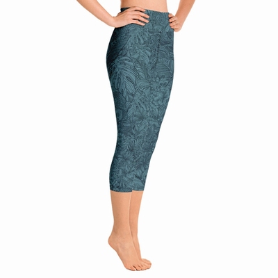 Tallulah High Waist Capri Leggings - Sea Green