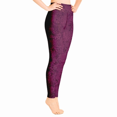 Miki High Waist Leggings - Merlot