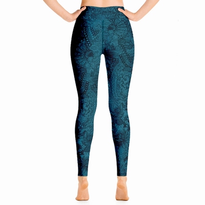 Miki High Waist Leggings - Peacock Green